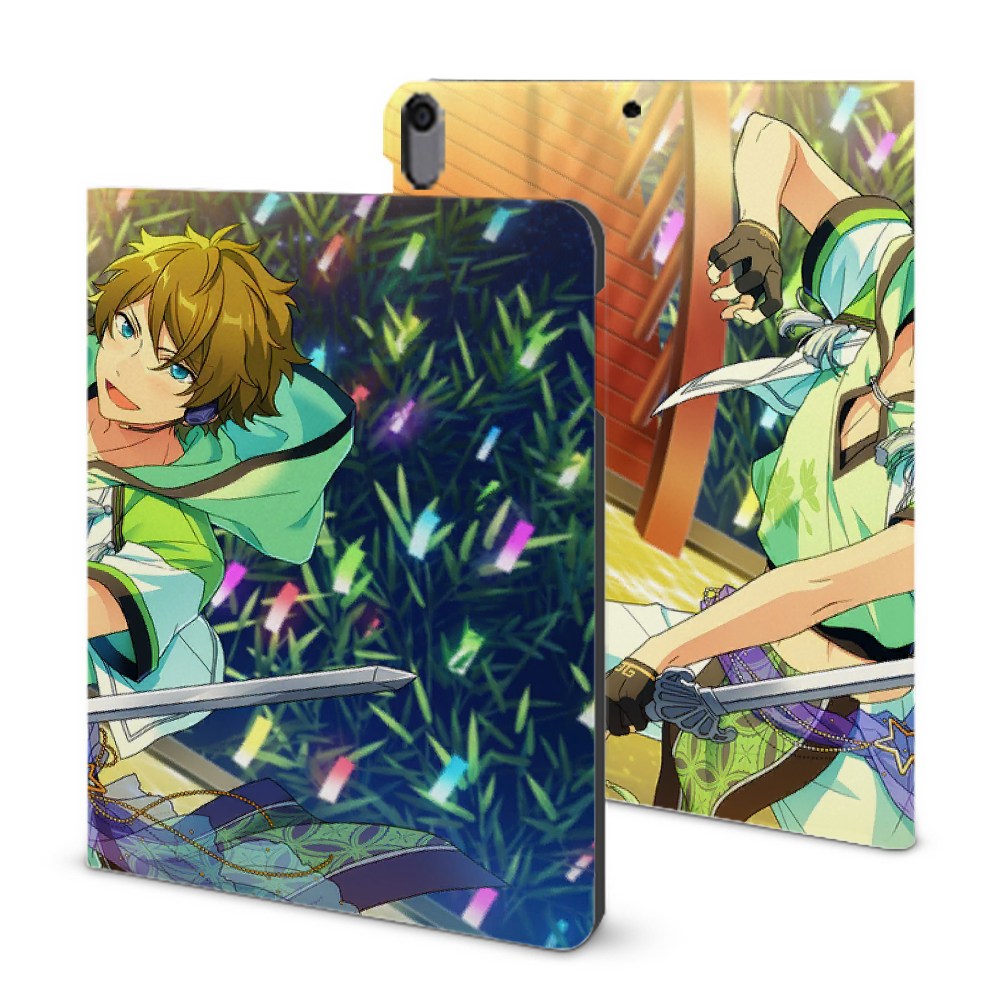 （画像用） あんさんぶるスターズ! Ensemble Stars IPad ケース ブック型 PUレザー TPU 耐衝撃 軽量 薄型 ペン収納なし 全面保護 IPad 各モデル対応